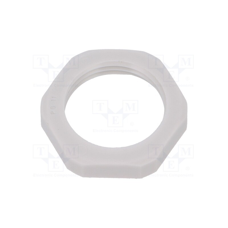 20 pcs : 1.262.1100.11 - Nut, PG11, polyamide, Thk: 5mm, Spanner: 24mm, grey, -40÷100°C