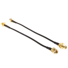 4 pcs - LPRS Male SMA to Female SMA Coaxial Cable, 167mm, RG174 Coaxial, Terminated