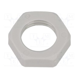 50 pcs : 1.262.1200.50 - Nut, M12, polyamide, Thk: 5mm, Spanner: 17mm, grey, -40÷100°C
