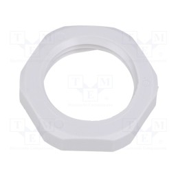 20 pcs : 1.262.1200.70 - Nut, NPT1/2', polyamide, UL94V-0, Thk: 6mm, Spanner: 27mm, grey