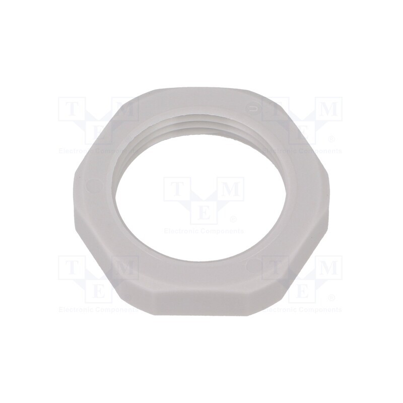 20 pcs : 1.262.1300.11 - Nut, PG13,5, polyamide, Thk: 6mm, Spanner: 27mm, grey, -40÷100°C