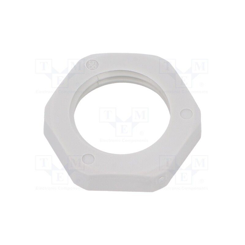 50 pcs : 1.262.1600.50 - Nut, M16, polyamide, Thk: 5mm, Spanner: 17mm, grey, -40÷100°C