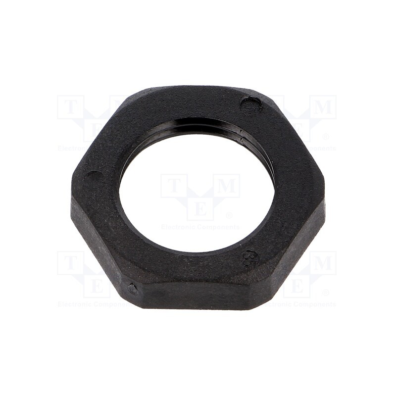 50 pcs : 1.262.1601.50 - Nut, M16, polyamide, Thk: 5mm, Spanner: 17mm, black, -40÷100°C
