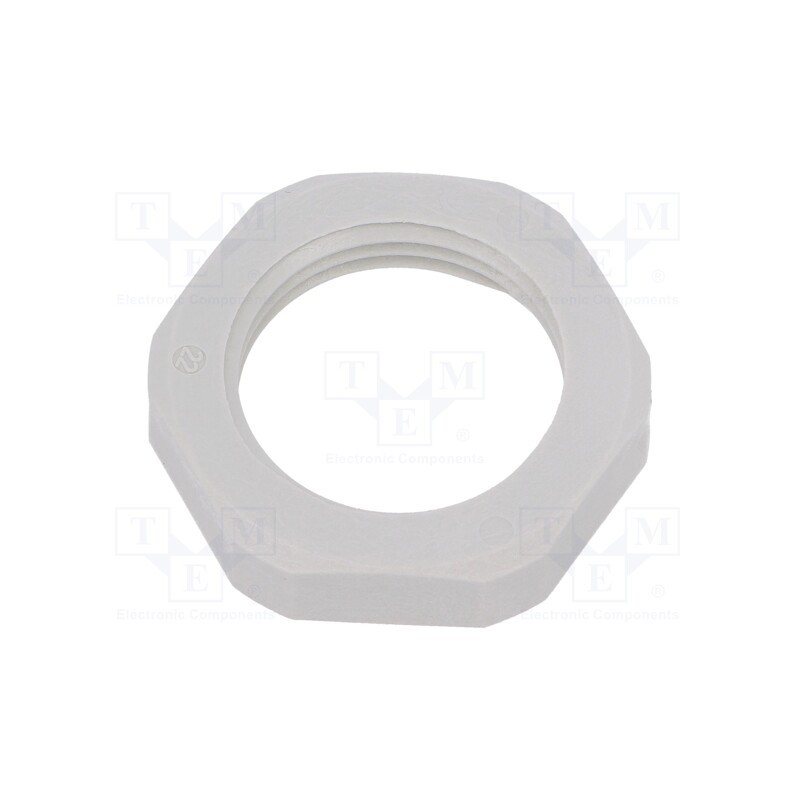 20 pcs : 1.262.2000.50 - Nut, M20, polyamide, Thk: 6mm, Spanner: 27mm, grey, -40÷100°C