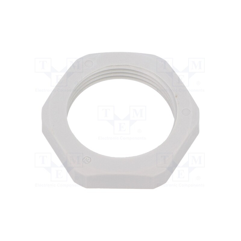 20 pcs : 1.262.2500.50 - Nut, M25, polyamide, Thk: 6.5mm, Spanner: 32mm, grey, -40÷100°C