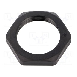 20 pcs : 1.262.3201.50 - Nut, M32, polyamide, Thk: 7mm, Spanner: 41mm, black, -40÷100°C