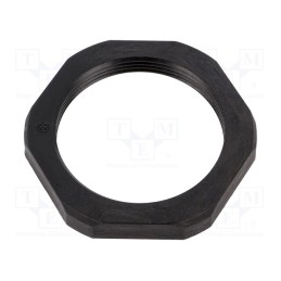 20 pcs : 1.262.4001.50 - Nut, M40, polyamide, Thk: 7mm, Spanner: 50mm, black, -40÷100°C