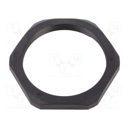 20 pcs : 1.262.6301.50 - Nut, M63, polyamide, Thk: 8mm, Spanner: 75mm, black, -40÷100°C