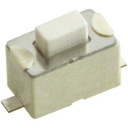 1 pcs - White Tactile Switch, SPST 50 mA @ 12 V dc 1.5mm Surface Mount