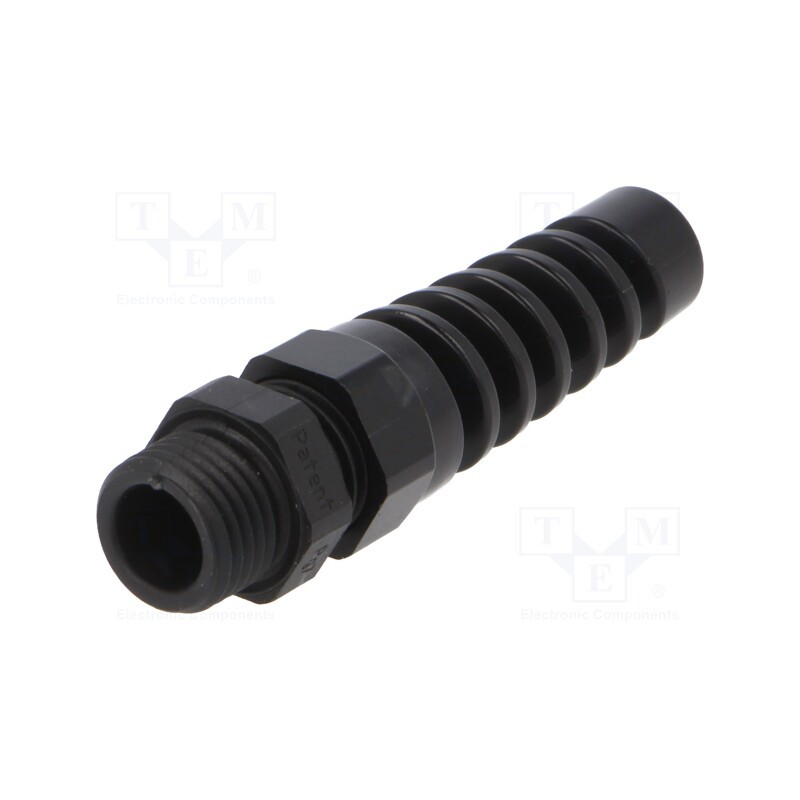 10 pcs : 1.293.0701.15 - Cable gland, with strain relief, PG7, IP68, polyamide, black
