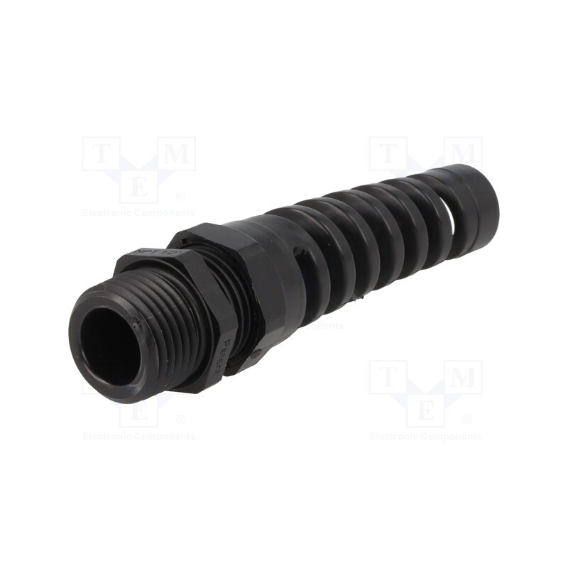 10 pcs : 1.293.1201.70 - Cable gland, with strain relief, NPT1/2', IP68, polyamide, black
