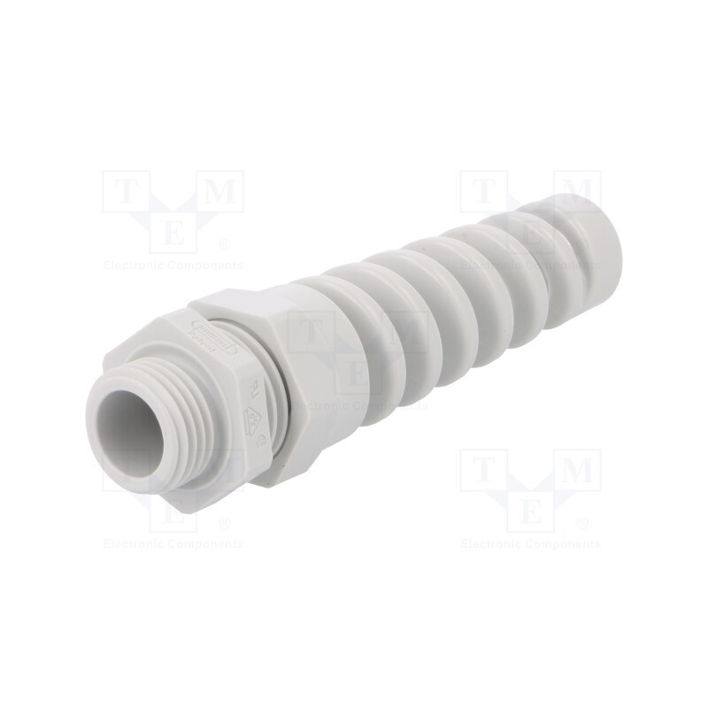 10 pcs : 1.294.1600.50 - Cable gland, with strain relief, M16, 1.5, IP68, polyamide, grey