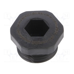10 pcs : 1.297.1601.50 - Stopper, M16, 1.5, IP68, polyamide, black, V-Ex, Thread: metric