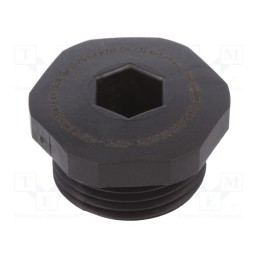 10 pcs : 1.297.2001.50 - Stopper, M20, 1.5, IP68, polyamide, black, Thread: metric, -20÷90°C