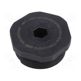 10 pcs : 1.297.3201.50 - Stopper, M32, 1.5, IP68, polyamide, black, Thread: metric, -20÷90°C