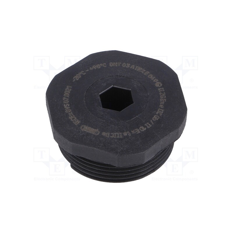 10 pcs : 1.297.3201.50 - Stopper, M32, 1.5, IP68, polyamide, black, Thread: metric, -20÷90°C