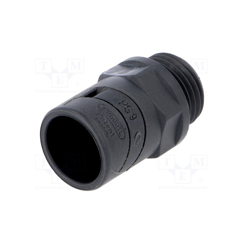 10 pcs : 1.511.0900.14 - Straight terminal connector, Thread: PG,outside, polyamide, grey