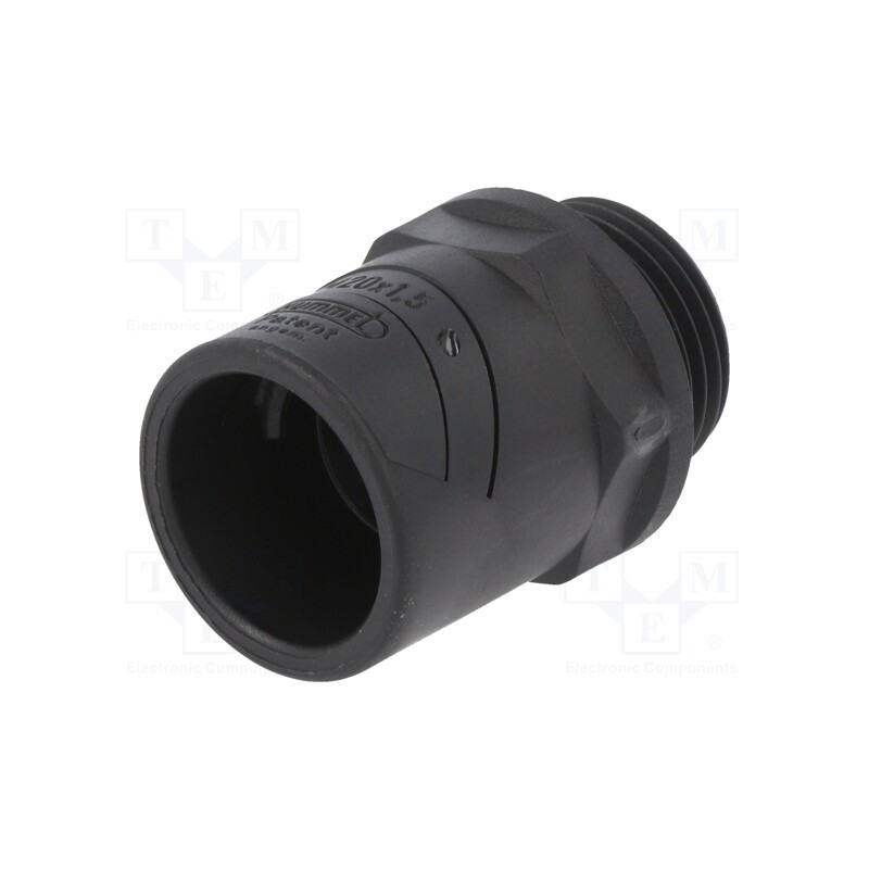 10 pcs : 1.511.2001.50 - Straight terminal connector, Thread: metric,outside, polyamide