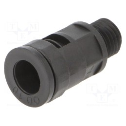 10 pcs : 1.533.1201.50 - Straight terminal connector, Thread: metric,outside, polyamide