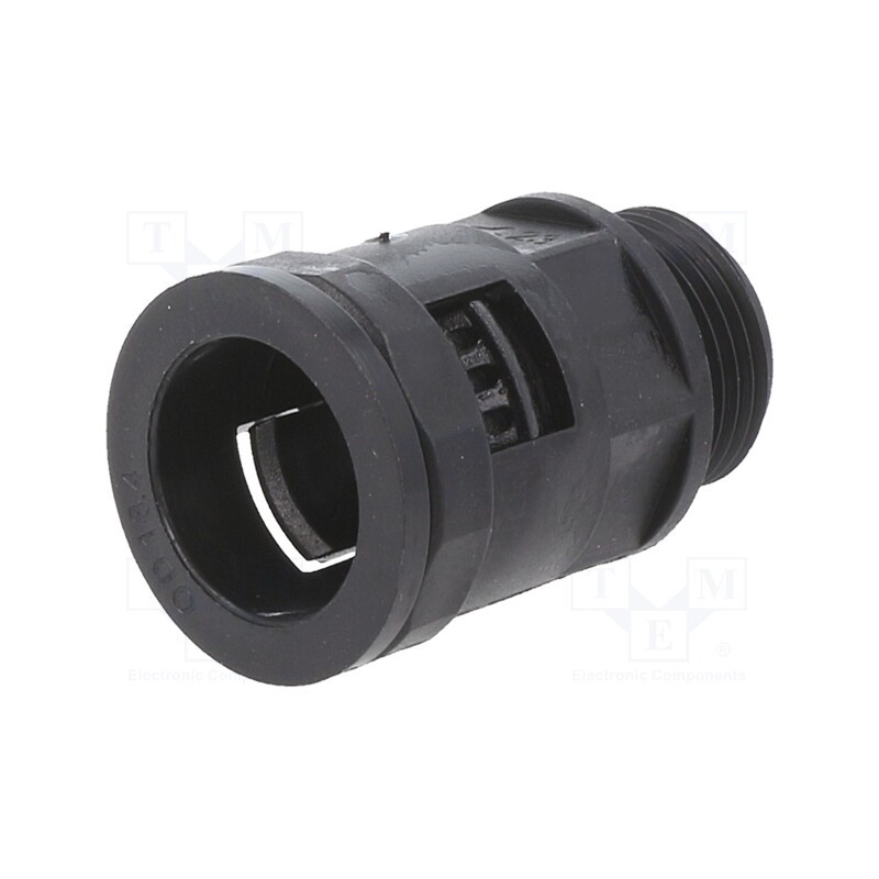 10 pcs : 1.533.2001.51 - Straight terminal connector, Thread: metric,outside, polyamide