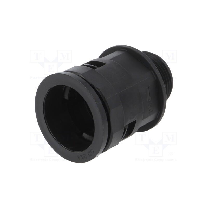 10 pcs : 1.533.2501.50 - Straight terminal connector, Thread: metric,outside, polyamide