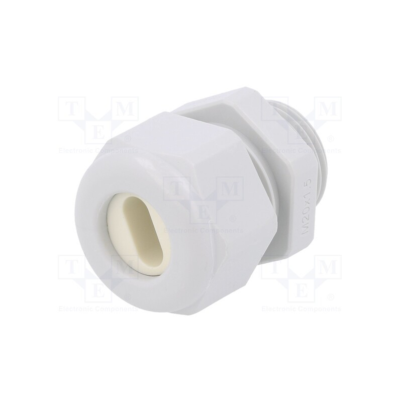 10 pcs : 1.587.2016.50 - Cable gland, M20, 1.5, IP65, polyamide, grey, Holes no: 1, 11.5x5mm