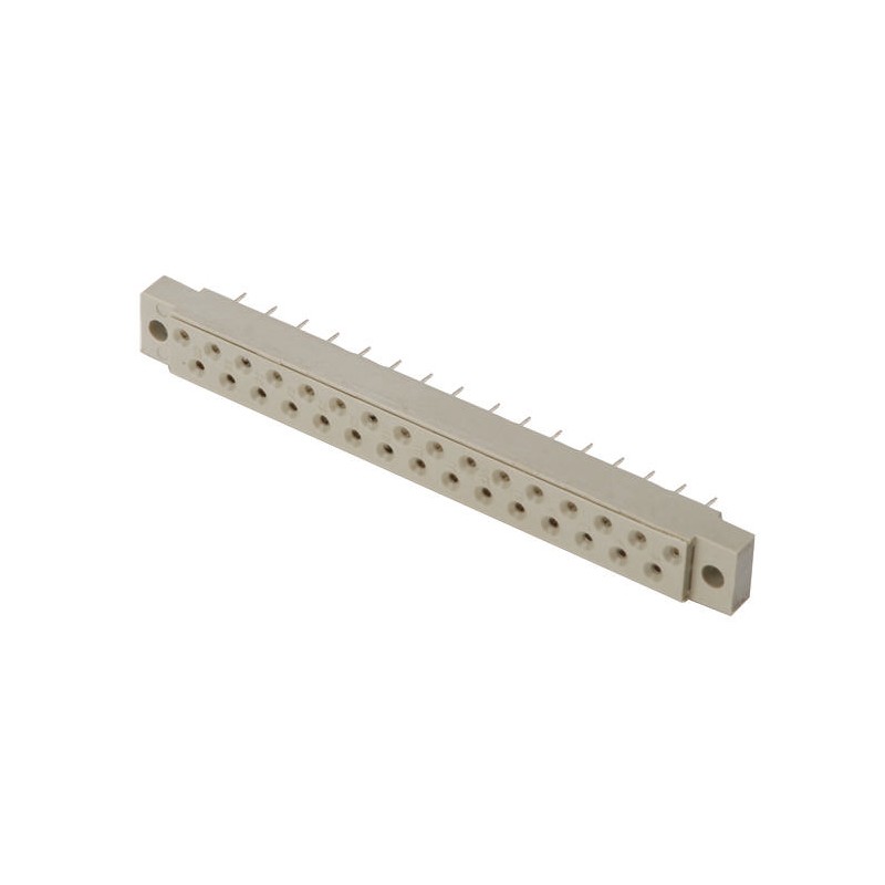 1 pcs - ASSMANN WSW 5mm Pitch 13 Way 2 Row Straight Female DIN 41617 Connector, Solder Termination, 2A