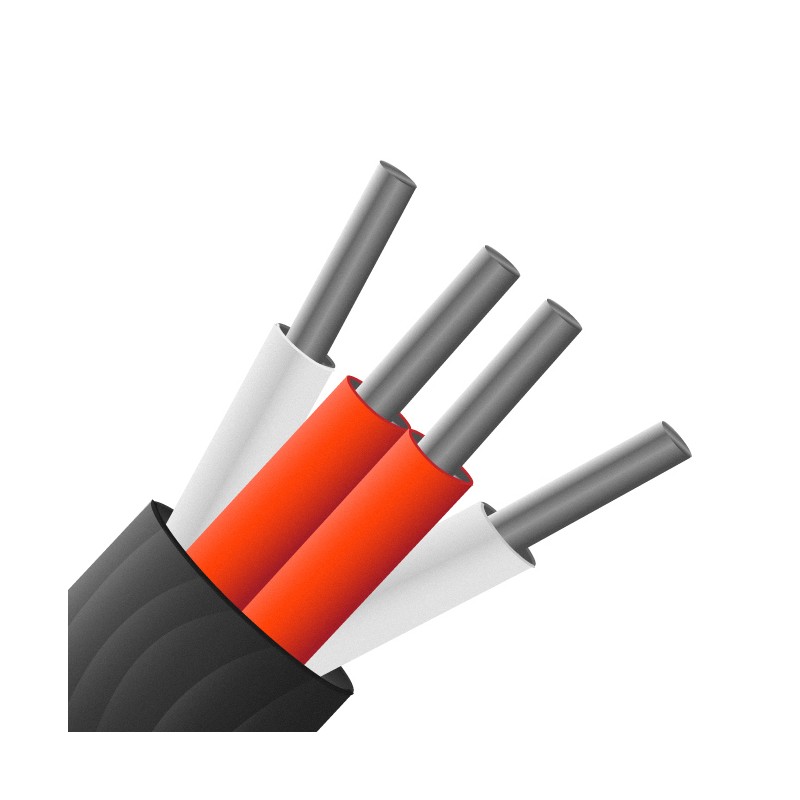 1 pcs - RS PRO Resistance Thermometer Detector (RTD) Wire, 10m, Screened, PTFE Insulation, +260°C Max, 7/0.2mm