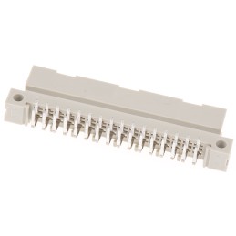 1 pcs - ERNI ERNIPRESS 32 Way 2.54mm Pitch, Type B/2 Class C1, C2, 2 Row, Right Angle DIN 41612 Connector, Plug