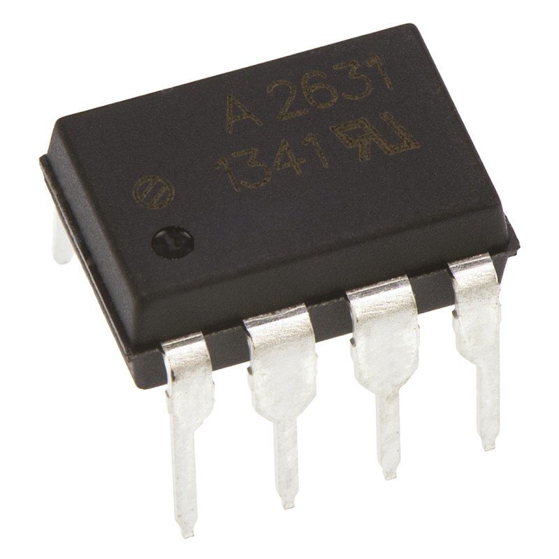 1 pcs - Broadcom, HCPL-2631-000E DC Input Transistor Output Dual Optocoupler, Through Hole, 8-Pin DIP