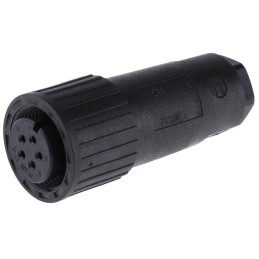 1 pcs - Hirschmann 5 Way Cable Mount MIL Spec Circular Connector Receptacle, Socket Contacts,Shell Size 14, Screw Coupling,