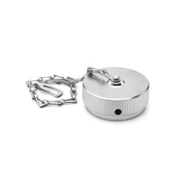 1 pcs - Amphenol Industrial Duramate AHDM Circular Connector Dust Cap, Shell Size 18 IP67 Rated, with Nickel Finish, Aluminium