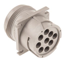 1 pcs - Deutsch Circular Connector, 9 Contacts, Cable Mount, Socket, Male, IP67, HD10 Series