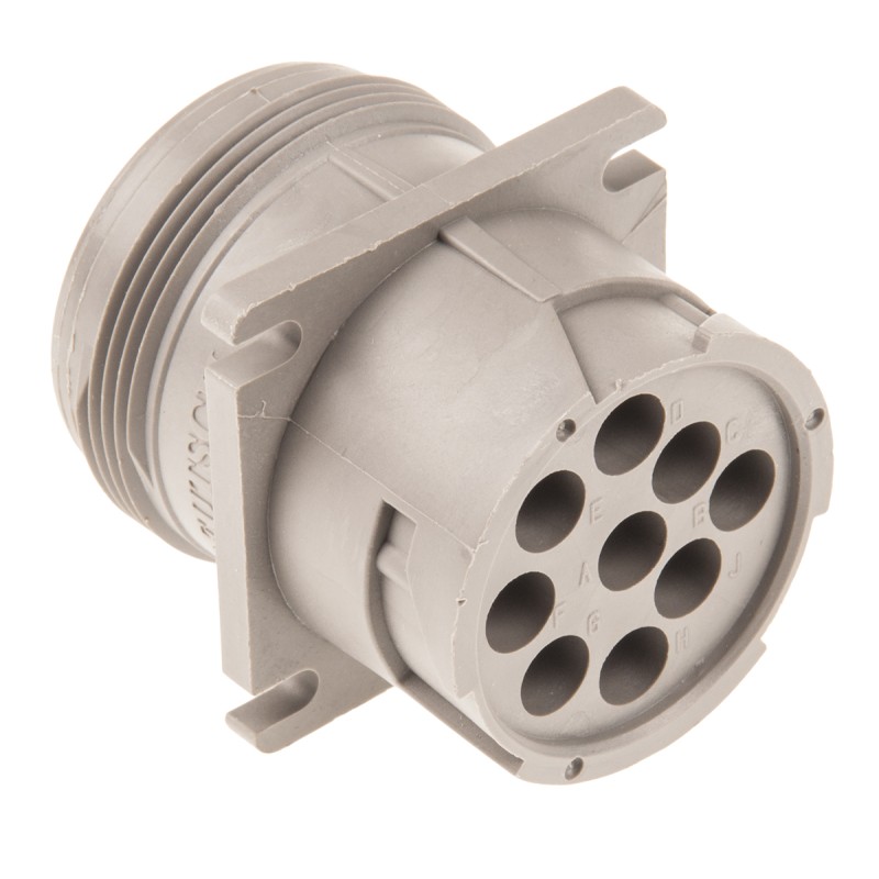 1 pcs - Deutsch Circular Connector, 9 Contacts, Cable Mount, Socket, Male, IP67, HD10 Series