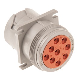 1 pcs - Deutsch Circular Connector, 9 Contacts, Cable Mount, Socket, Male, IP67, HD10 Series