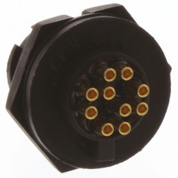 1 pcs - Amphenol Industrial Circular Connector, 10 Contacts, Panel Mount, Plug, Male, IP67, Ceres Series