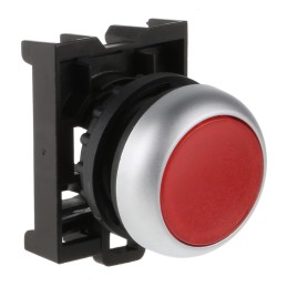 1 pcs - Eaton RMQ Titan M22 Series Red Illuminated Momentary Push Button Head, 22mm Cutout, IP69K