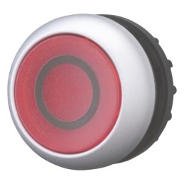 1 pcs - Eaton RMQ Titan M22 Series Red Illuminated Momentary Push Button Head, 22mm Cutout, IP69K