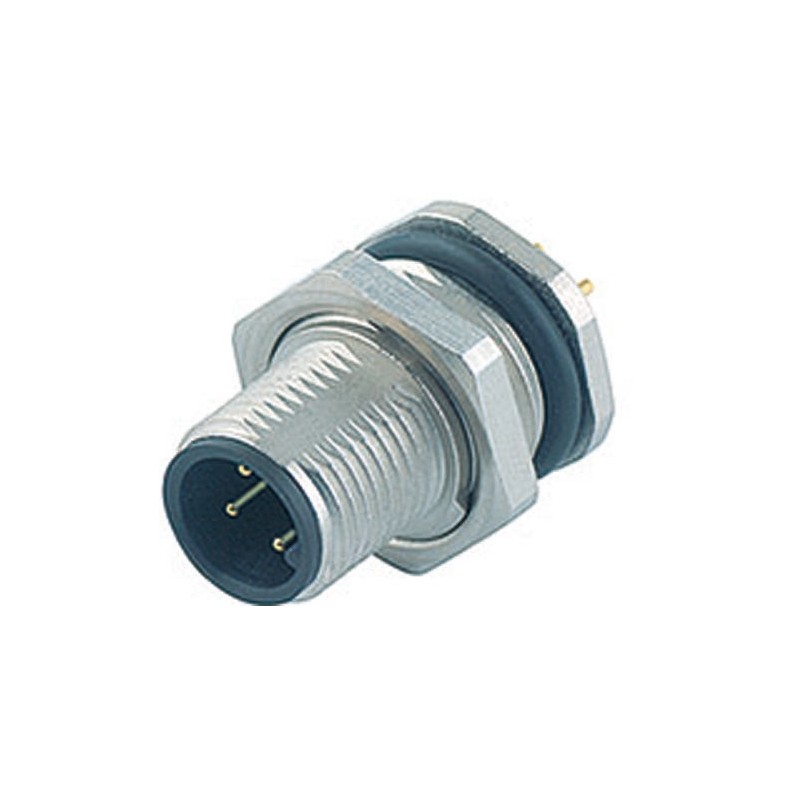 1 pcs - binder Circular Connector, 8 Contacts, Panel Mount, M12 Connector, Socket, Male, IP67, 713 Series