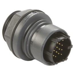 1 pcs - Bulgin Circular Connector, 16 Contacts, Front Mount, Plug, Male, IP66, IP68, IP69K, Buccaneer 6000 Series