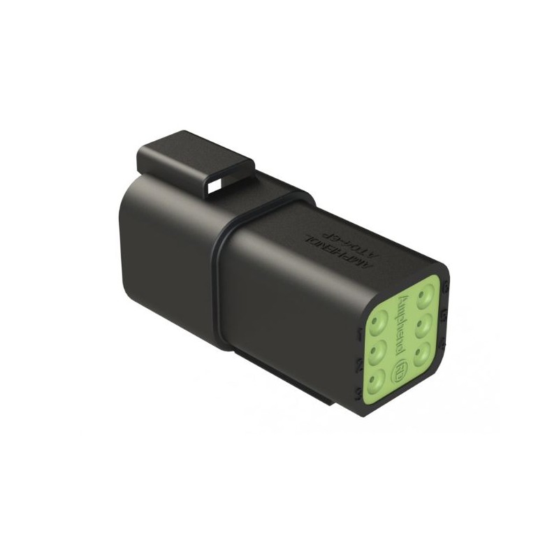 480 pcs - Amphenol Industrial, AT Cable connector Plug 6 Way, Crimp Termination