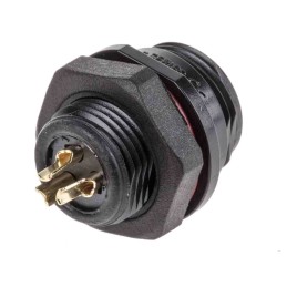 1 pcs - RS PRO Circular Connector, 3 Contacts, Panel Mount, Miniature Connector, Socket, Female, IP68