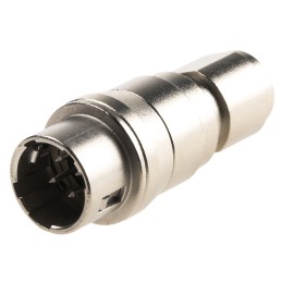 1 pcs - Hirose Circular Connector, 4 Contacts, Cable Mount, Miniature Connector, Plug, Male, HR10 Series