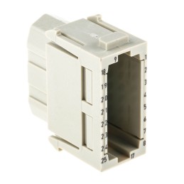 1 pcs - HARTING Heavy Duty Power Connector Module, 5A, Female, Han-Modular Series, 25 Contacts
