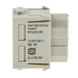 1 pcs - HARTING Heavy Duty Power Connector Module, 5A, Female, Han-Modular Series, 25 Contacts