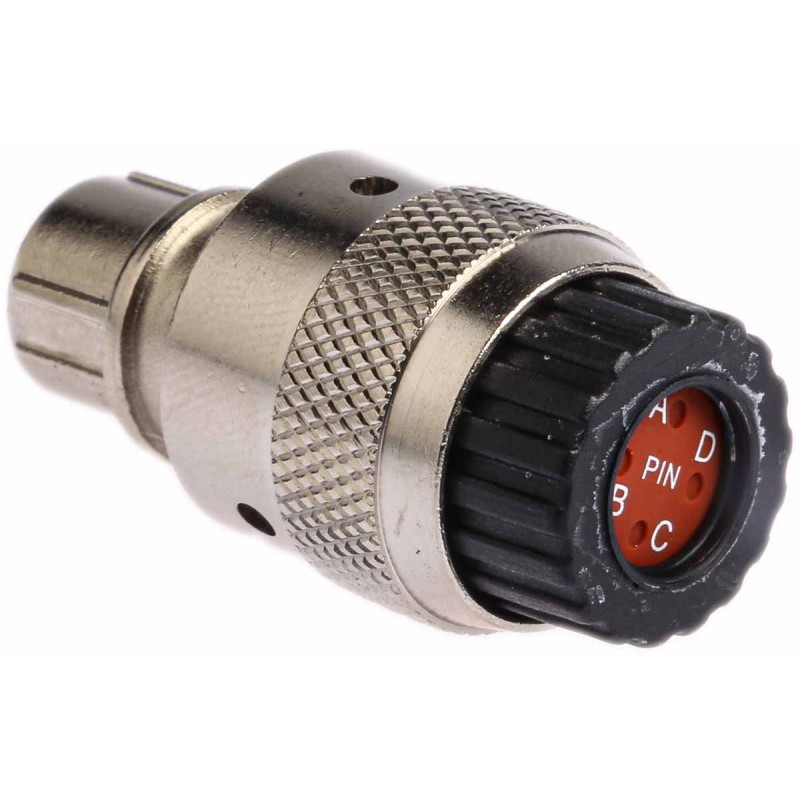 1 pcs - ITT Cannon Circular Connector, 4 Contacts, Cable Mount, Plug, Male, IP67, Trident Neptune Metal Series