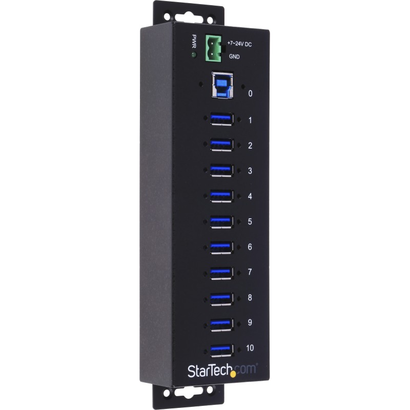 1 pcs - StarTech.com 10 Port USB 3.0 USB A Hub, Terminal Connector Powered, 198 x 56 x 31mm