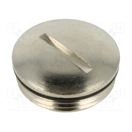 10 pcs : AS C16B - Stopper, PG16, brass, Plating: nickel, with seal, Thread: PG