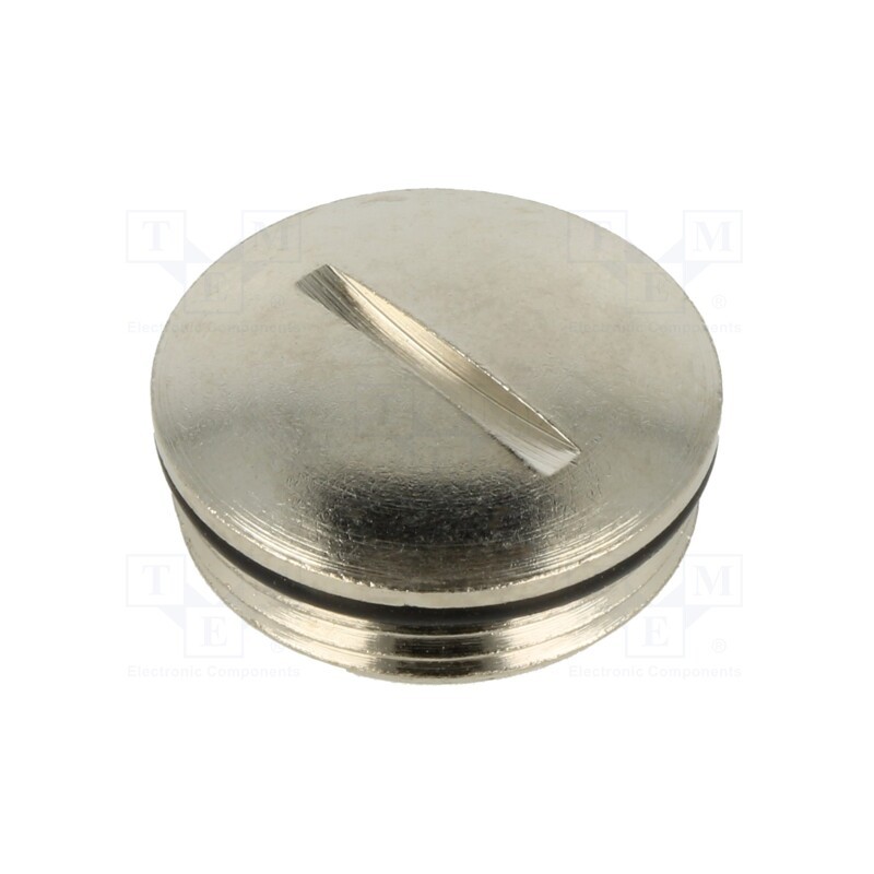 10 pcs : AS C16B - Stopper, PG16, brass, Plating: nickel, with seal, Thread: PG