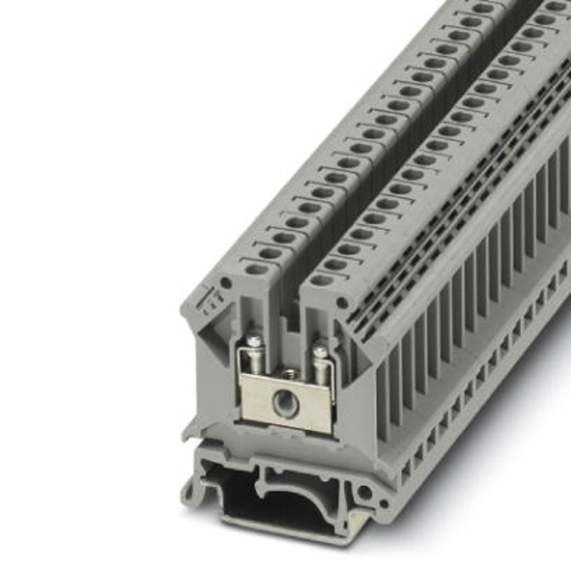 1 pcs - Phoenix Contact UK 5 Series Grey Feed Through Terminal Block, Single-Level, Screw Termination